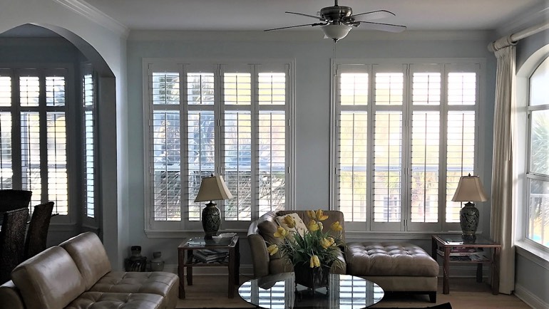 Las Vegas living room shutters